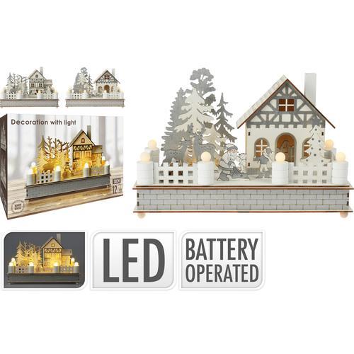 Koopman novogodišnja dekoracija LED kuća - 30 cm