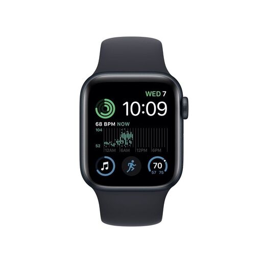 Apple Watch SE2 GPS 40mm, Midnight Aluminium Case, Midnight Sport Band - Regular