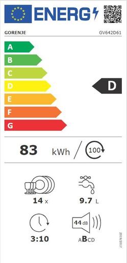 Gorenje perilica posuđa GV642D61
