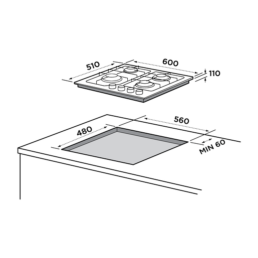 Midea ploča MG60084TGB-HR