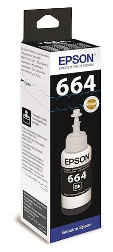 Tinta EPSON EcoTank ITS T6641 Black 70ml, C13T66414A