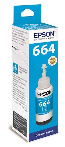 Tinta EPSON EcoTank ITS T6642 Cyan 70ml , C13T66424A