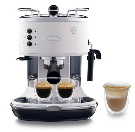 DeLonghi aparat za espresso kafu ECO311.W Icona ručni, bijeli