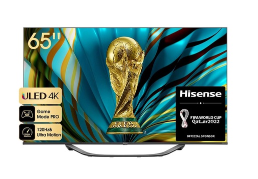 Hisense ULED televizor 65U7HQ, 4K Ultra HD, Smart TV, VIDAA U6.0, Hi-View Engine, 120 Hz, Sivi