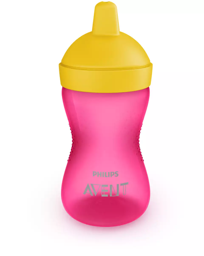 PHILIPS AVENT magična bočica sa tvrdim nastavkom girl 18m+ / 300ml / žuto roza / SCF804/04
