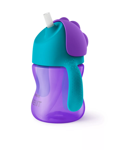 PHILIPS AVENT magična bočica sa slamkom girl 9m+ / 200ml / ljubičasto tirkizna / SCF796/02