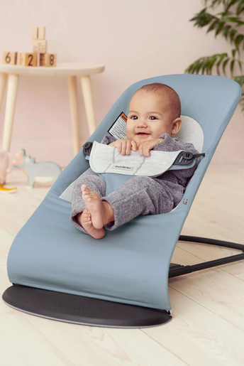 BABY BJORN Bouncer soft jersey plavo/bijela