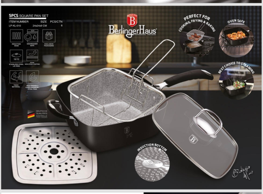 Berlinger Haus višenamjenska tava sa dodacima Black Profesional Line 4/1 BH6554