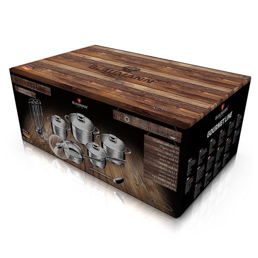 Blaumann set posuđa + set kuhinjskih pomagala Jumbo RM Gourmet Line 17/1 BL3133