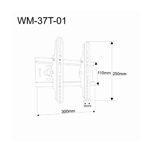 GEMBIRD Zidni nosač WM-37T-01 nagib,17”-43”