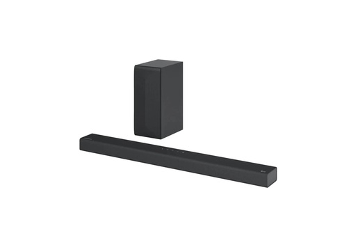 LG soundbar S65Q, 3.1 kanala, Meridian, DTS Virtual:X, Bluetooth, AI Sound Pro, Crni