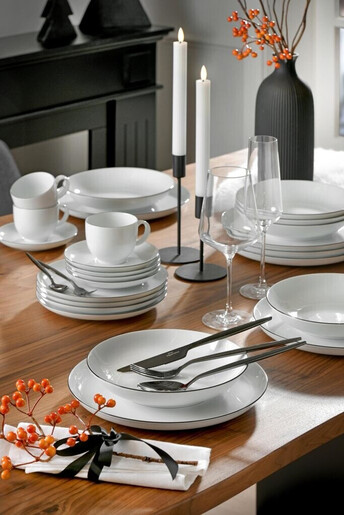 Seltmann Weiden set tanjira Lido Black Line 12/1 porculan
