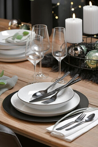 Seltmann Weiden set tanjira Lido Black Line 12/1 porculan