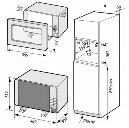 Samsung ugradbena mikrovalna MG23A7318CK/E2