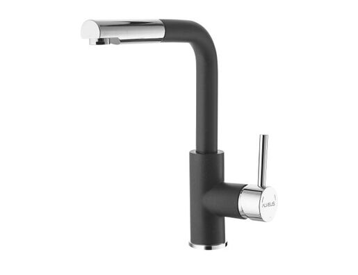 Alveus sudoper Atrox 30 / crni G91 + česma Siros P / crna G91 / podpultna ugradnja (U)