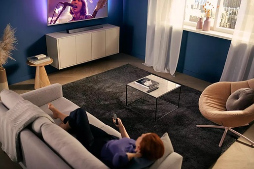 PHILIPS soundbar TAB8205/10, Bluetooth®, 2.1-kanalni, Dolby Audio, 200W, Glasovni Assistant, Crni