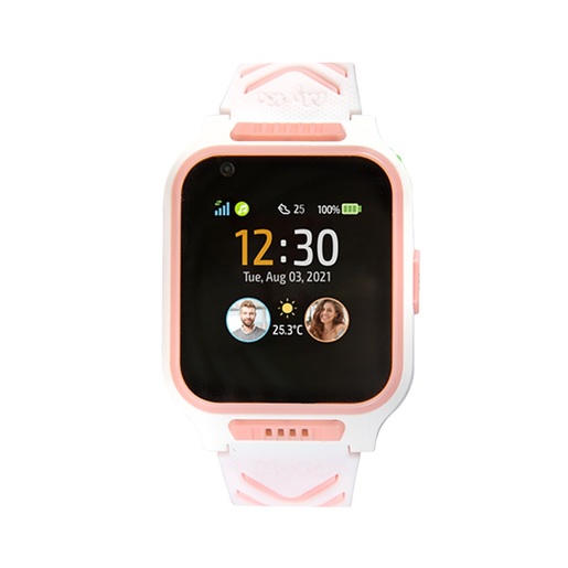 MyKi 4 Kids Smart Watch, Pametni sat za djecu, SIM kartica (Nano SIM), Pink-White