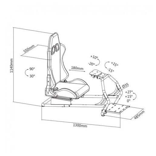 WHITE SHARK RACING SIMULATION COCKPIT RSC-303 KING OF SPEED