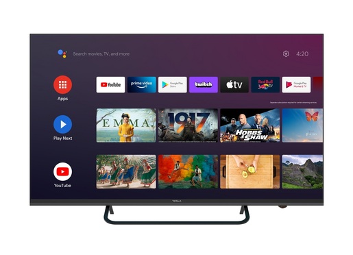 TESLA LED televizor 43E625BUS, 4K Ultra HD, Smart TV, Android, HDR 10, Google Play, EON Ready, Crni