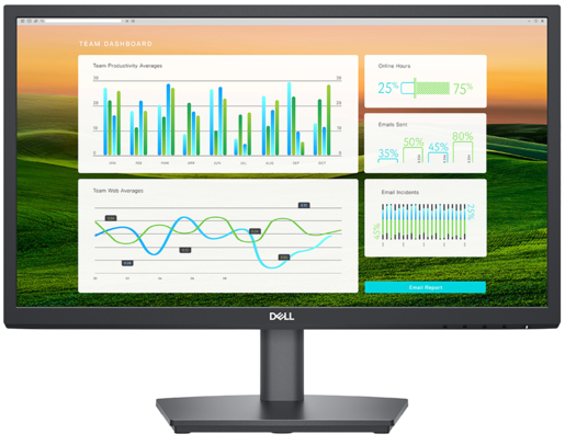 DELL monitor E-series E2222HS, FULL HD 1920x1080, 21,5 VA, 250 cd/m2, DP, HDMI, VGA, Zvučnici, 60Hz, 5ms