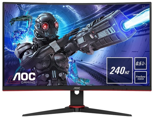 AOC monitor C27G2ZE/BK Gaming zakrivljeni, FULL HD 1920x1080, 27 VA, 300 cd/m2, AMD Freesync Premium, HDMI, DP, 240Hz, 0.5ms
