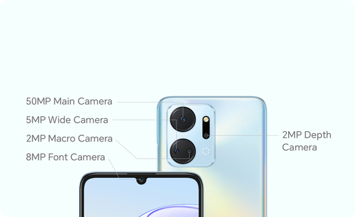 HONOR X7a mobitel, 4+128 GB, Ocean Blue