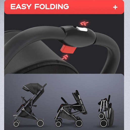 Kalei dječija kolica City crno/siva