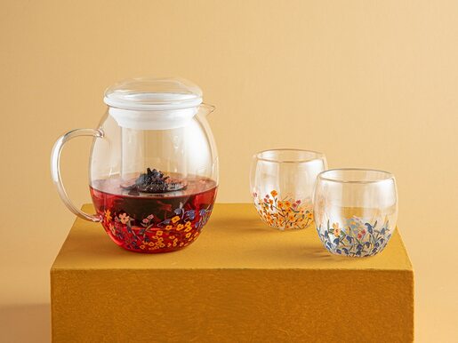 English Home set čajnik Flower + 2 šoljice / 765 ml