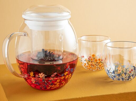 English Home set čajnik Flower + 2 šoljice / 765 ml