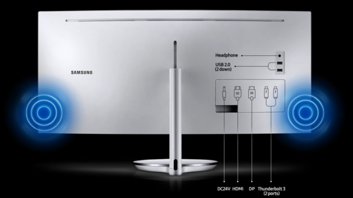 SAMSUNG monitor CJ79 LC34J791WTPXEN Zakrivljeni, UWQHD 3440x1440, 34 VA, 300 cd/m2, AMD FreeSync, Thunderbolt 3 Daisy Chain, HDMI, DP,USB, Zvučnici, 100Hz, 4ms