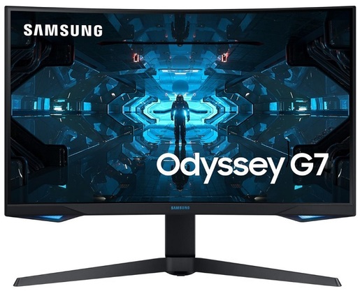 SAMSUNG monitor Odyssey G7 LC27G75TQSRXEN Gaming, WQHD 2560x1440, 27 VA, 350 cd/m2, NVIDIA G-Sync, Black Equalizer, DP, HDMI, USB, 240Hz, 1ms