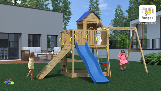 Fungoo drveno dječje igralište Treehouse set 3
