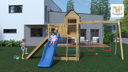 Fungoo drveno dječje igralište Treehouse set 3