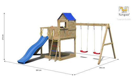 Fungoo drveno dječje igralište Treehouse set 3