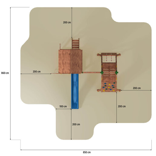 Fungoo dječje igralište Fortress Spider set