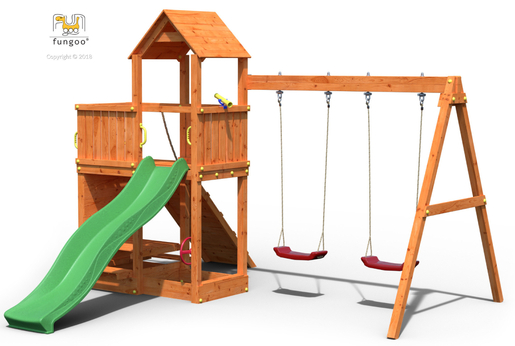 Fungoo drveno dječje igralište Floppi set / impregnacija Teak