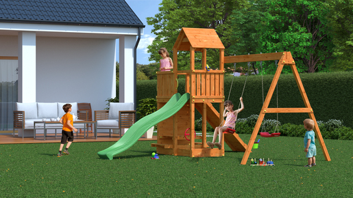 Fungoo drveno dječje igralište Floppi set / impregnacija Teak