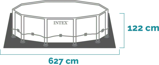 Intex Ultra XTR bazen 610 x 122 cm, pješčana pumpa, merdevine, podloga, prekrivač - 60498