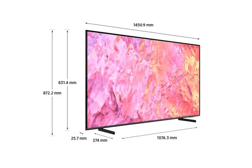 SAMSUNG QLED televizor QE65Q60CAUXXH, 4K Ultra HD, Smart TV, Quantum HDR, AirSlim, Kvantni HDR, Crni  **MODEL 2023**