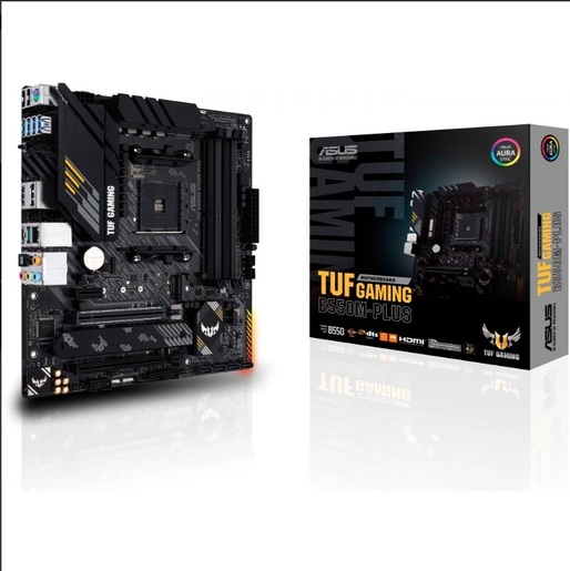 ASUS matična ploča TUF GAMING B550M-PLUS, AMD B550, AM4, 4xDDR4, HDMI, DP, 2xM.2, RAID, micro ATX