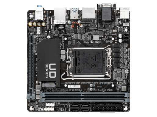 Gigabyte matična ploča H610I DDR4, LGA 1700, PCIe 4.0, Intel H610, 4xDDR4, VGA, HDMI, 2xDP, mini ITX