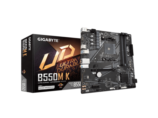 Gigabyte matična ploča B550M K, AM4, 4xDDR4, 2xM.2, 4xSATA, 8xUSB, DP, HDMI, PS2, mATX