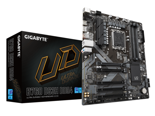 Gigabyte matična ploča B760 DS3H DDR4, LGA1700, 4xDDR4, 2xM.2, 4xSATA, 6xUSB, HDMI, DP, ATX
