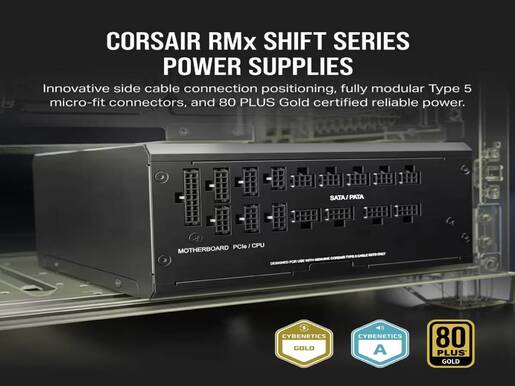 CORSAIR napajanje PSU 850W RM850x SHIFT 80 PLUS GoldFully Modular ATX