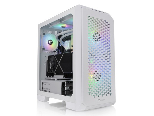 Thermaltake kućište View 300 MX Snow Mid tower, tempered glass 2x 200mm ARGB PWM fan, 1x 120mm ARGB
