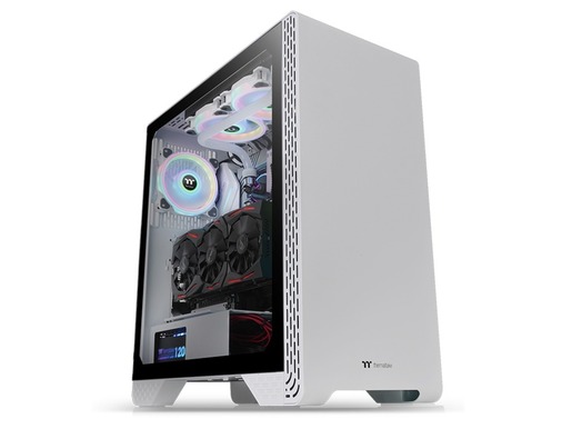 Thermaltake kućište S300 TG Snow Mid tower case, bijela boja, 1x Standard fan 120mm