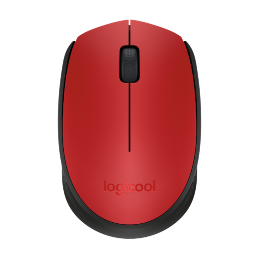 Logitech miš M171, bežični, crvenii