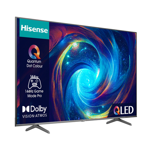 Hisense QLED televizor 65E7KQ PRO, 4K Ultra HD, Smart TV, VIDAA U7, Dolby Vision IQ™ HDR, Game Mode Pro 144 Hz VRR, Tamno Sivi   **MODEL 2023**
