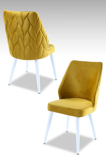 Mymassa stolica Puffy / žuta / 4 komada