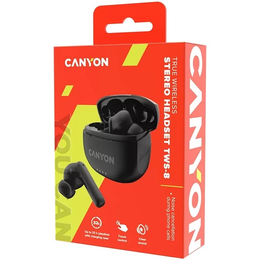 CANYON Bluetooth slušalice, CNS-TWS8B, Crne